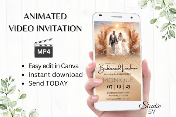 Beach Bridesmaid Luncheon W4808BL: A Guide to This Digital Invite