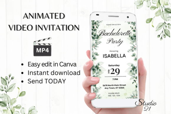 Classic Bachelorette Party Invite W6404: Your Fast-Track to a Fun Digital Celebration