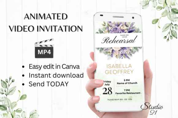 Digital Rehearsal Dinner Invite W7416: Set the Tone for Your Celebration