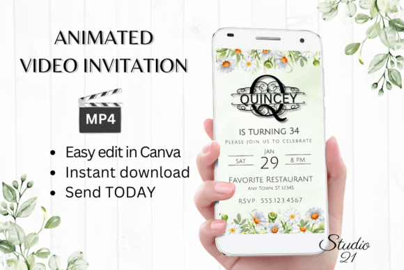 Elegant Monogram Invites: The Letter Q Template