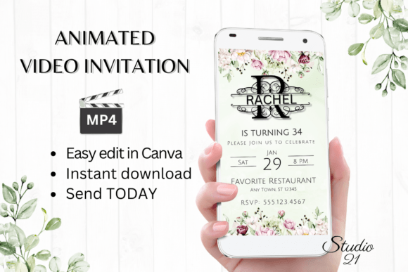 Elevate Your Digital Invitations with the Electronic Invite Monogram Letter R