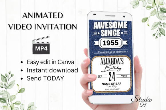 Instant Digital Retro Birthday Invite: Style in Minutes