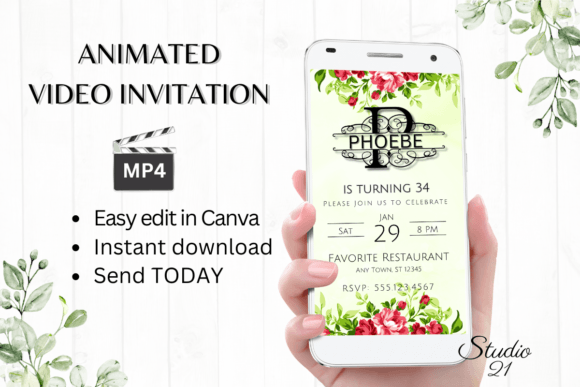 Modern Monogram Magic: The Electronic Invite Template