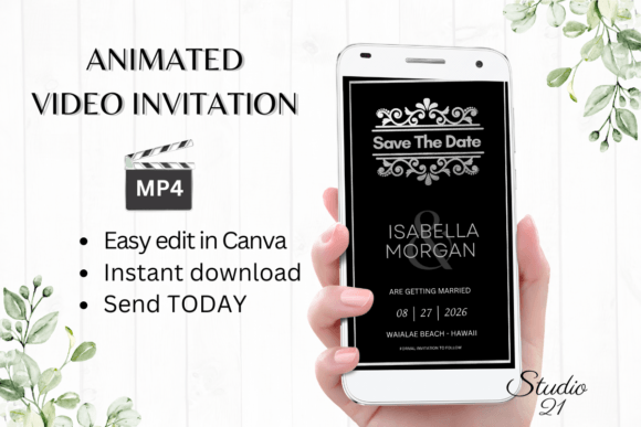 Silver Save the Date Invite W2937: A Designer's First Look