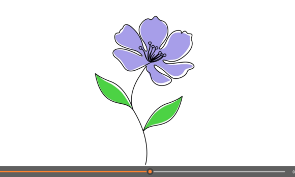 The Beauty of Animated Blue Line Art Flowers in Modern Design